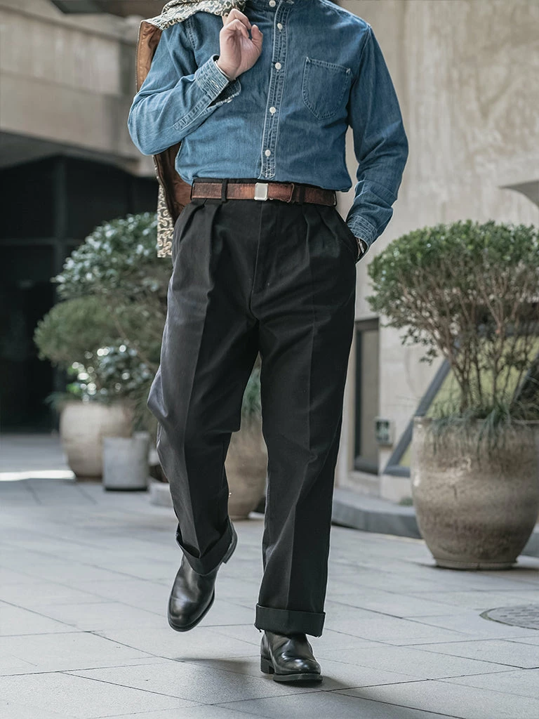 Bronson Lot 962 1960s 15 Oz Cotton Double Pleated Pants 11 Bronson Lot 962 1960s 15 Oz Cotton Double Pleated Pants