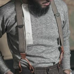 Bronson Old-Time Y-Back Leather Button Suspender 17 Bronson Old-Time Y-Back Leather Button Suspender