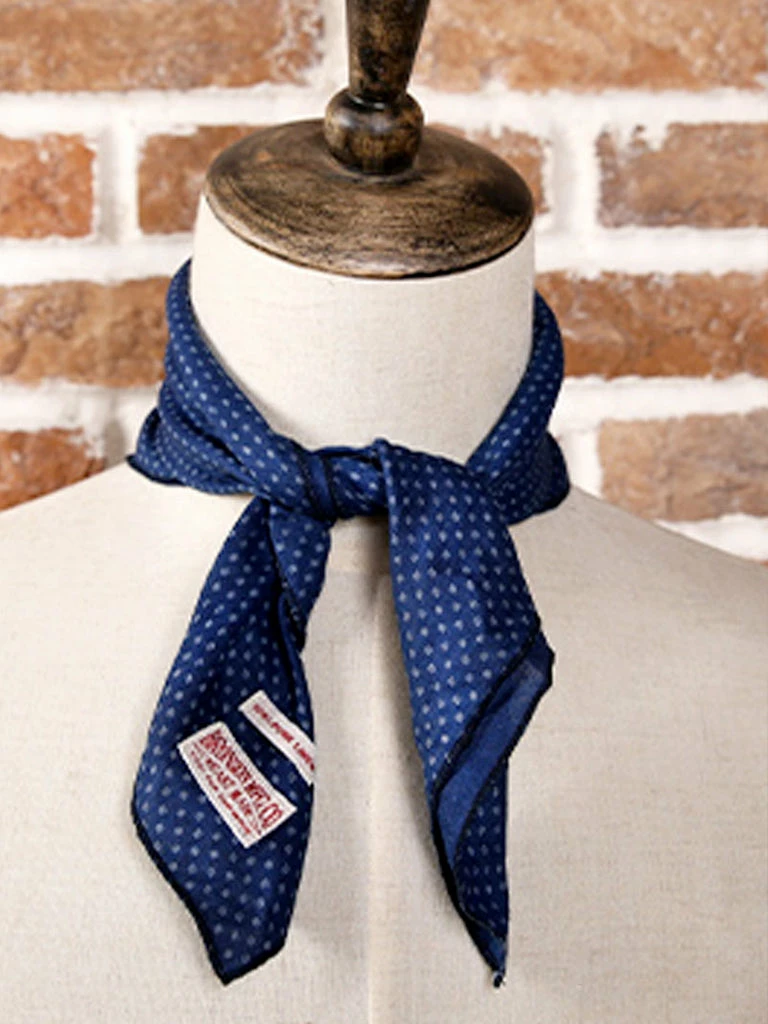 Bronson Natural Plant Indigo Blue Retro Polka Dot Bandana ACCESSORIES 6 Bronson Natural Plant Indigo Blue Retro Polka Dot Bandana ACCESSORIES