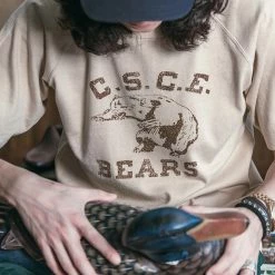Non Stock Vintage C.S.C.E. Bears Print Raglan Sleeve T-Shirt TOPS