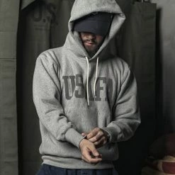 Non Stock TOPS 1970s USAFA 18 Oz Reverse Weave Hoodie - Gray