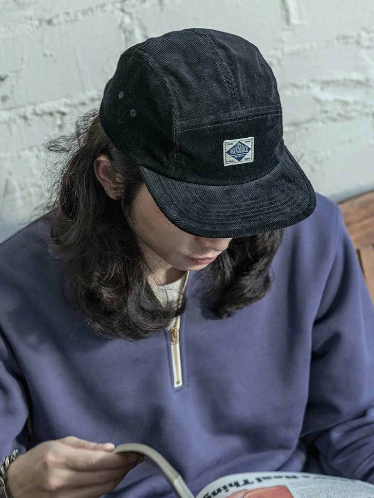 Non Stock 12.5 Oz Corduroy 5 Panel Cap - Black 6 Non Stock 12.5 Oz Corduroy 5 Panel Cap - Black