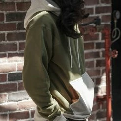 Non Stock NEW ARRIVALS 17.5 Oz Terry Cloth Two-Tone Hoodie - Olive/Apricot 23 Non Stock NEW ARRIVALS 17.5 Oz Terry Cloth Two-Tone Hoodie - Olive/Apricot