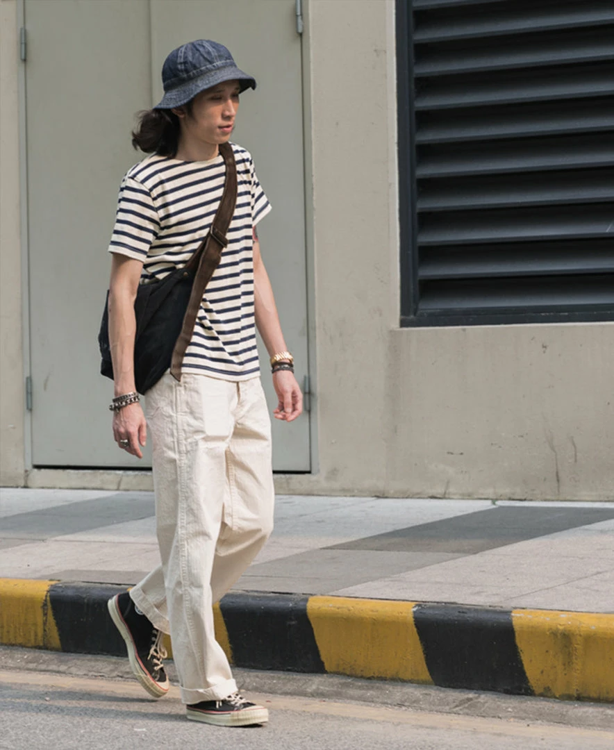 Bronson Breton Stripe T-Shirt - White/Navy 6 Bronson Breton Stripe T-Shirt - White/Navy