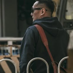 Non Stock 17.5 Oz Terry Cloth Zip-Up Hoodie - Black TOPS