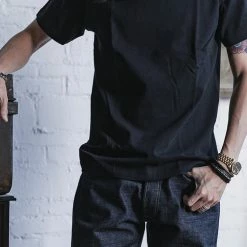 Non Stock TOPS 9 Oz US Cotton Tubular T-Shirt - Black