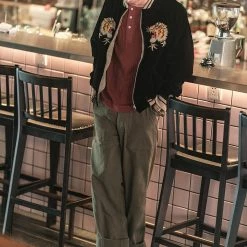 Non Stock 1950s Reversible Acetate Souvenir Jacket - Falcon × Tiger 26 Non Stock 1950s Reversible Acetate Souvenir Jacket - Falcon × Tiger