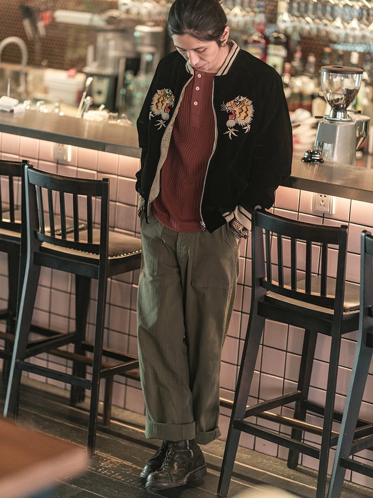 Non Stock 1950s Reversible Acetate Souvenir Jacket - Falcon × Tiger 10 Non Stock 1950s Reversible Acetate Souvenir Jacket - Falcon × Tiger