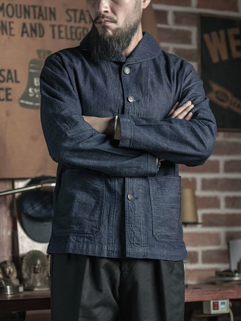 Bronson 1922 USN 2nd Model Denim Coverall Utility Jacket 6 Bronson 1922 USN 2nd Model Denim Coverall Utility Jacket