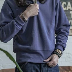 Non Stock 20.5 Oz Racing Half-Zip Sweatshirt - Bluish Violet TOPS