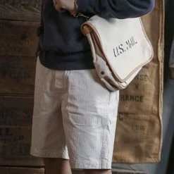 Bronson ACCESSORIES 1940s US Mail Canvas Messenger Bag