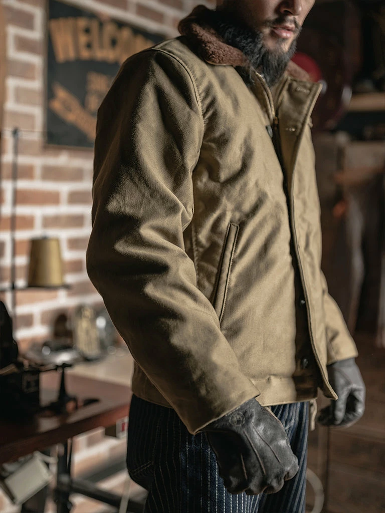 Bronson WWII Early Model Submarine N-1 Woolen Deck Jacket 9 Bronson WWII Early Model Submarine N-1 Woolen Deck Jacket