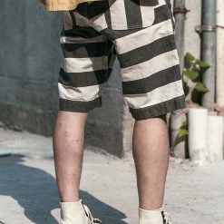 Non Stock 11.5 Oz Heavyweight Wide Striped Prisoner Shorts 26 Non Stock 11.5 Oz Heavyweight Wide Striped Prisoner Shorts