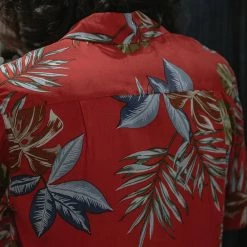 Non Stock Plants & Flowers Pattern Aloha Shirt - Red New Arrivals - S/S 2022