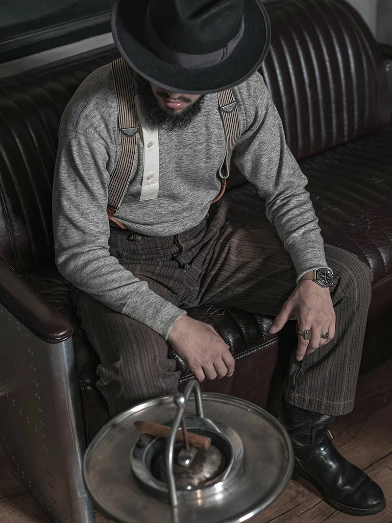 Bronson 14 Oz Side Closing Henley T-Shirt - Gray 7 Bronson 14 Oz Side Closing Henley T-Shirt - Gray