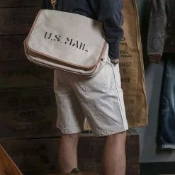 Bronson ACCESSORIES 1940s US Mail Canvas Messenger Bag