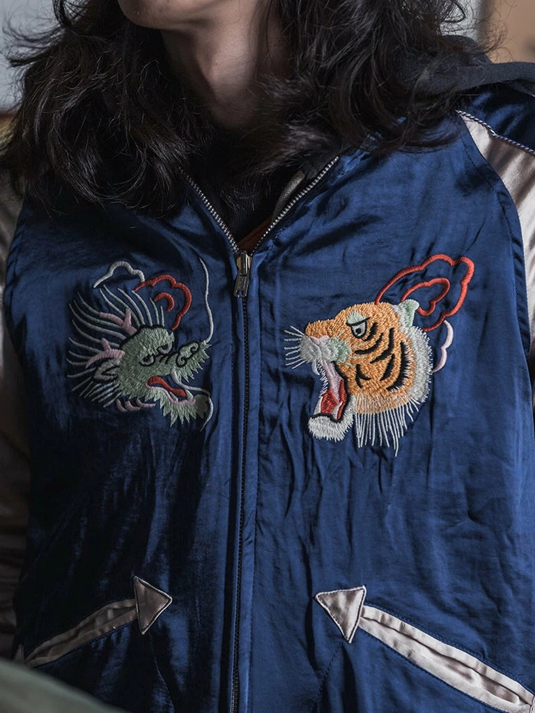 Non Stock 1950s Reversible Acetate Souvenir Jacket - Dragon Tiger Falcon OUTERWEAR 7 Non Stock 1950s Reversible Acetate Souvenir Jacket - Dragon Tiger Falcon OUTERWEAR