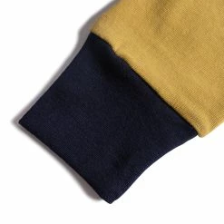 Non Stock TOPS Classic Fit Striped Jersey Rugby Shirt - Yellow And Navy Blue Stripe