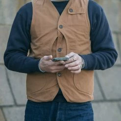 Bronson NEW ARRIVALS 1930s Heavyweight Canvas Game Pocket Hunting Vest - Khaki 33 Bronson NEW ARRIVALS 1930s Heavyweight Canvas Game Pocket Hunting Vest - Khaki