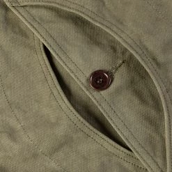 Bronson 1930s Heavyweight Canvas Game Pocket Hunting Vest - Olive