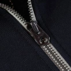 Bronson TOPS Motorcycle Turtle Zip Jersey Overweight Sweater - Black