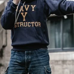Bronson 21 Oz Navy Yard Instructor Reverse Weave Hoodie - Navy