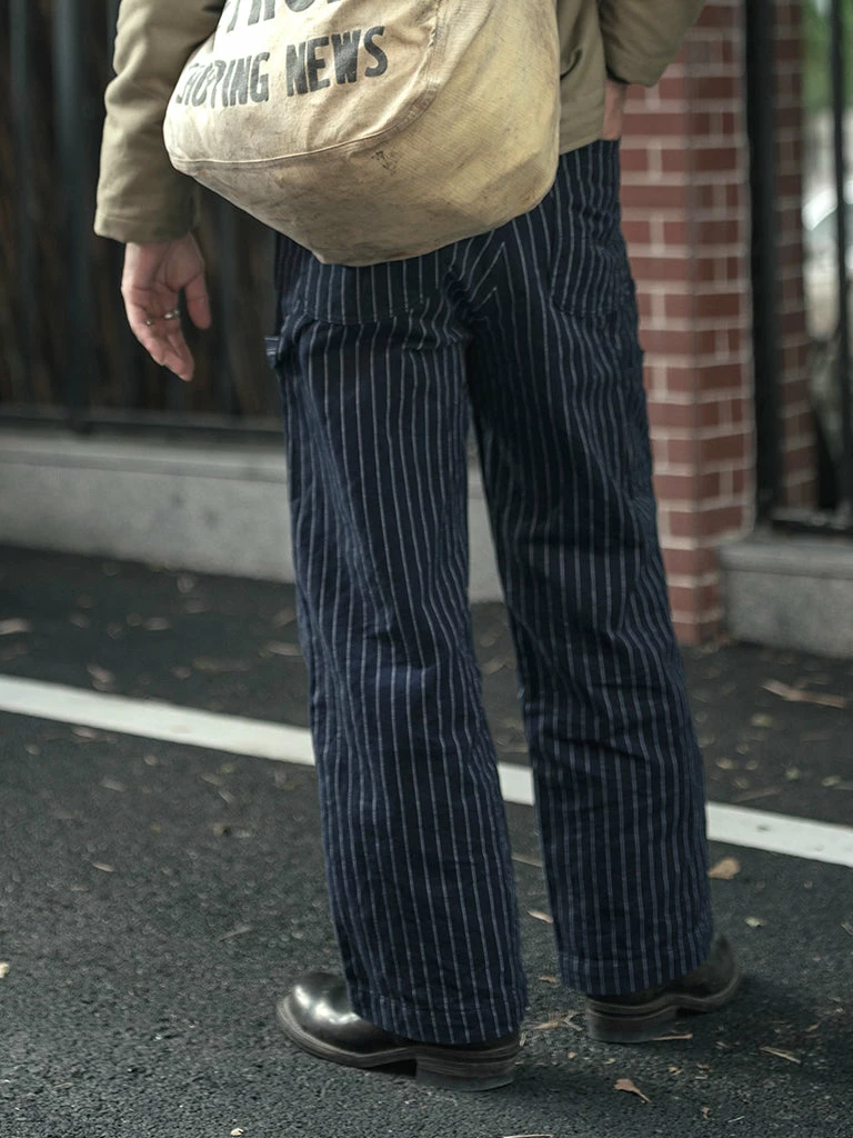 Bronson NEW ARRIVALS Lot 952 HBT Striped Mechanic Pants - Navy 7 Bronson NEW ARRIVALS Lot 952 HBT Striped Mechanic Pants - Navy