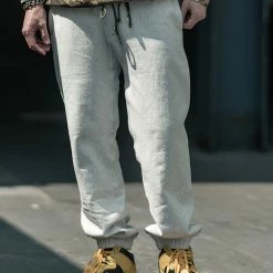 Bronson NEW ARRIVALS 1950s 20.5 Oz Terry Cloth Reverse Weave Sweatpants - Gray