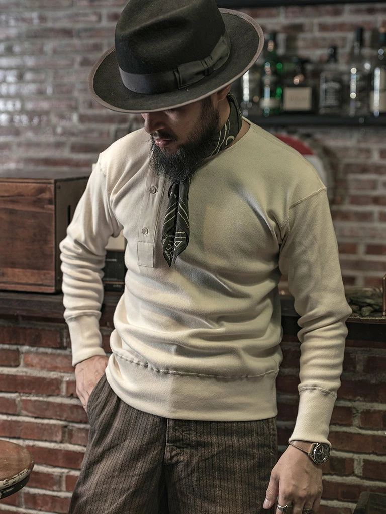 Bronson Long Sleeve T-Shirts 14 Oz Side Closing Henley T-Shirt - Apricot 7 Bronson Long Sleeve T-Shirts 14 Oz Side Closing Henley T-Shirt - Apricot