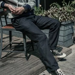 Bronson NEW ARRIVALS 1950s 20.5 Oz Terry Cloth Reverse Weave Sweatpants - Black 21 Bronson NEW ARRIVALS 1950s 20.5 Oz Terry Cloth Reverse Weave Sweatpants - Black