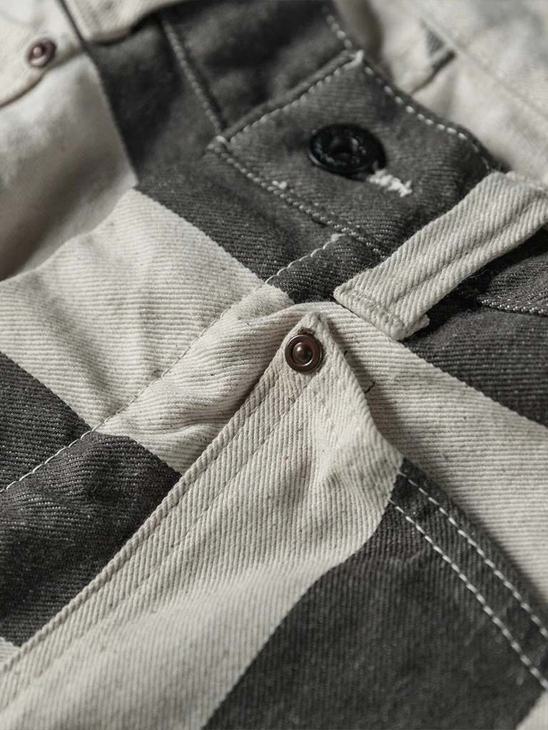 Non Stock 11.5 Oz Heavyweight Wide Striped Prisoner Shorts 15 Non Stock 11.5 Oz Heavyweight Wide Striped Prisoner Shorts