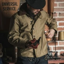 Bronson WWII Early Model Submarine N-1 Woolen Deck Jacket 32 Bronson WWII Early Model Submarine N-1 Woolen Deck Jacket