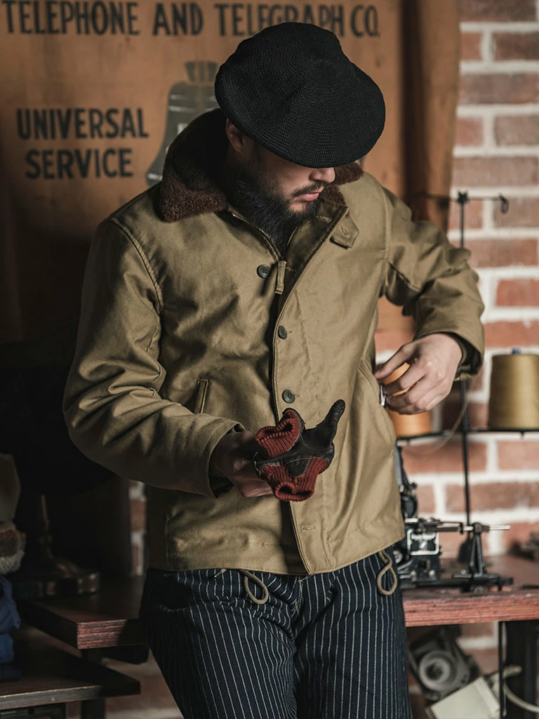 Bronson WWII Early Model Submarine N-1 Woolen Deck Jacket 10 Bronson WWII Early Model Submarine N-1 Woolen Deck Jacket