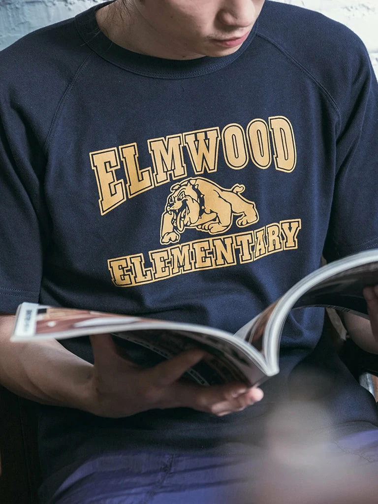 Non Stock Vintage Elmwood Elementary Print Raglan Sleeve T-Shirt TOPS 8 Non Stock Vintage Elmwood Elementary Print Raglan Sleeve T-Shirt TOPS
