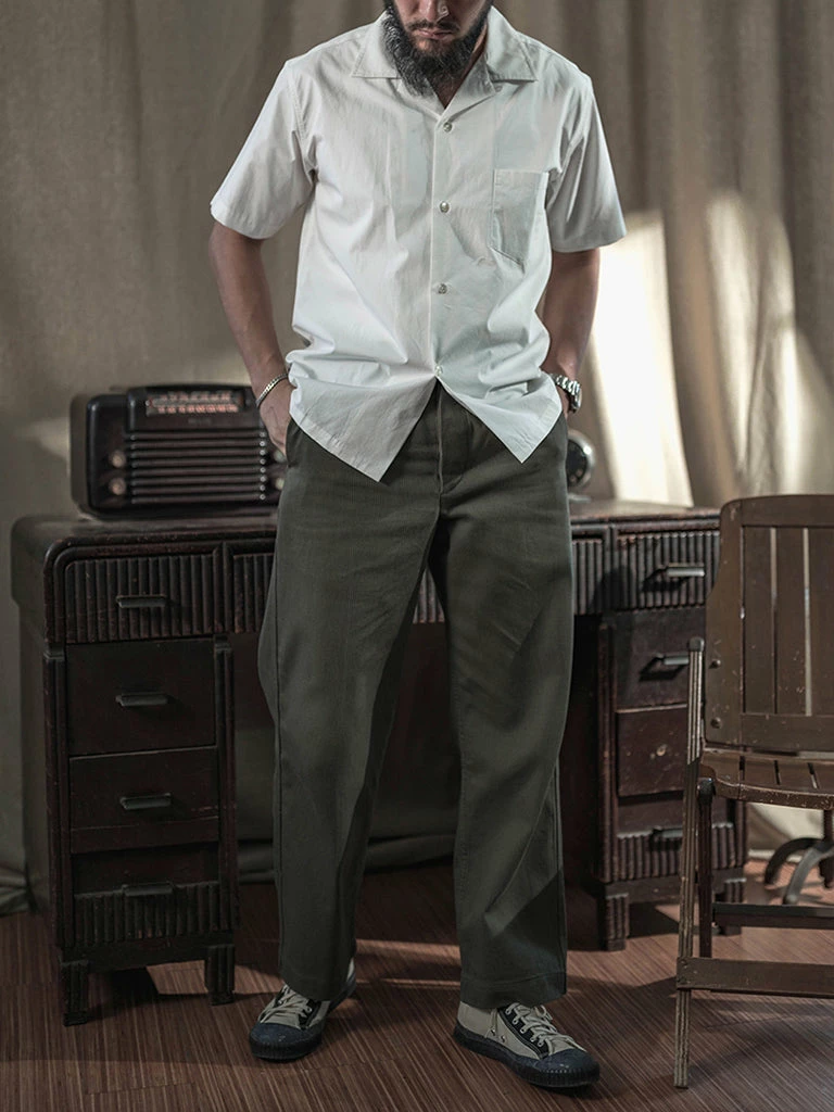 Bronson Back In Stock Classic Panama Open Collar Shirt - Ivory White 8 Bronson Back In Stock Classic Panama Open Collar Shirt - Ivory White