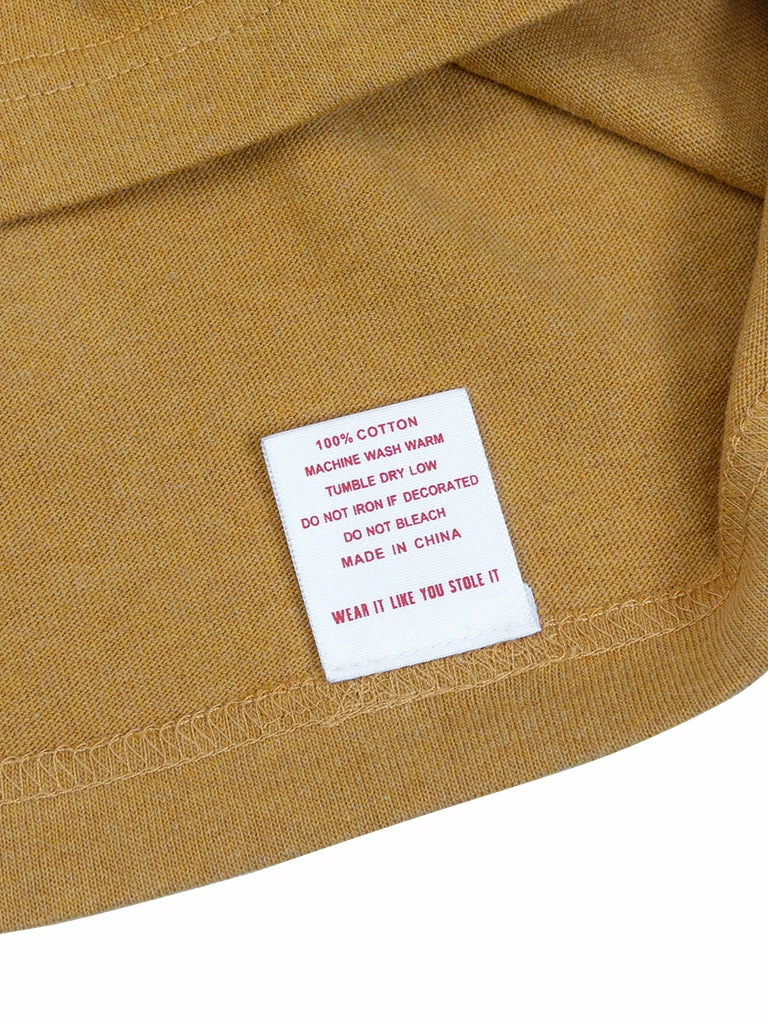 Non Stock TOPS 9 Oz US Cotton Tubular T-Shirt - Ginger 10 Non Stock TOPS 9 Oz US Cotton Tubular T-Shirt - Ginger