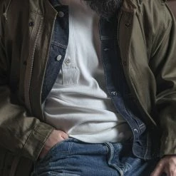 Bronson 14 Oz Side Closing Henley T-Shirt - White Long Sleeve T-Shirts 20 Bronson 14 Oz Side Closing Henley T-Shirt - White Long Sleeve T-Shirts