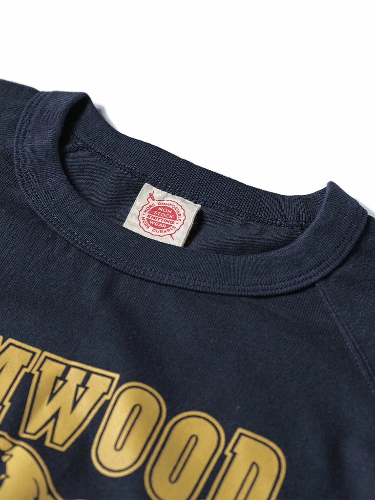 Non Stock Vintage Elmwood Elementary Print Raglan Sleeve T-Shirt TOPS 18 Non Stock Vintage Elmwood Elementary Print Raglan Sleeve T-Shirt TOPS