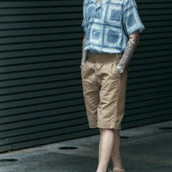 Non Stock Paisley Print Seersucker Open Collar Shirt - Sky Blue TOPS 18 Non Stock Paisley Print Seersucker Open Collar Shirt - Sky Blue TOPS