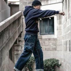 Bronson 21 Oz Navy Yard Instructor Reverse Weave Hoodie - Navy