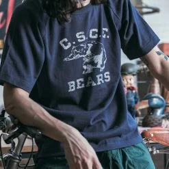 Non Stock Vintage C.S.C.E. Bears Print Raglan Sleeve T-Shirt TOPS
