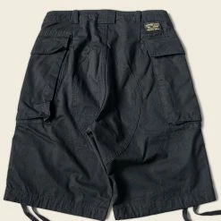 Non Stock NEW ARRIVALS 8.5 Oz Cotton Ripstop Cargo Shorts - Black