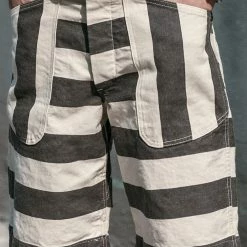 Non Stock 11.5 Oz Heavyweight Wide Striped Prisoner Shorts 27 Non Stock 11.5 Oz Heavyweight Wide Striped Prisoner Shorts