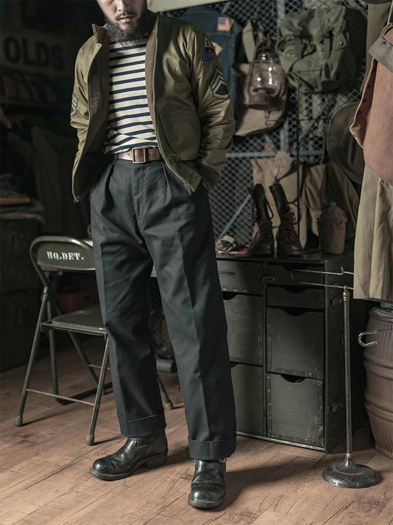 Bronson Lot 962 1960s 15 Oz Cotton Double Pleated Pants 8 Bronson Lot 962 1960s 15 Oz Cotton Double Pleated Pants