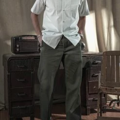 Bronson 13 Oz Cotton Bedford Cord Pants - Olive 23 Bronson 13 Oz Cotton Bedford Cord Pants - Olive