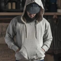 Bronson 1930s 20 Oz Terry Cloth Hooded Sweatshirt TOPS