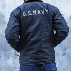 Bronson OUTERWEAR 1943 US Navy 1st Type N-1 Woolen Deck Jacket - Navy Stencil