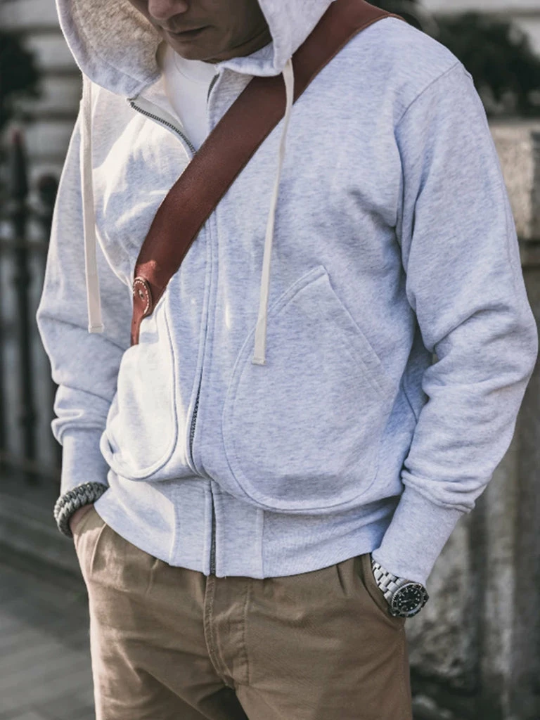 Non Stock 17.5 Oz Terry Cloth Zip-Up Hoodie - Light Gray TOPS 6 Non Stock 17.5 Oz Terry Cloth Zip-Up Hoodie - Light Gray TOPS