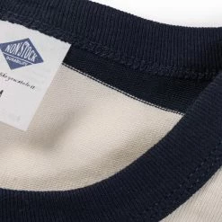 Non Stock NEW ARRIVALS Heavyweight Cotton Wide Striped T-Shirt - Blue/White