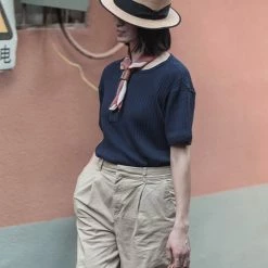 Bronson NEW ARRIVALS 11 Oz Vintage Ribbed Cotton Henley T-Shirt - Navy 16 Bronson NEW ARRIVALS 11 Oz Vintage Ribbed Cotton Henley T-Shirt - Navy